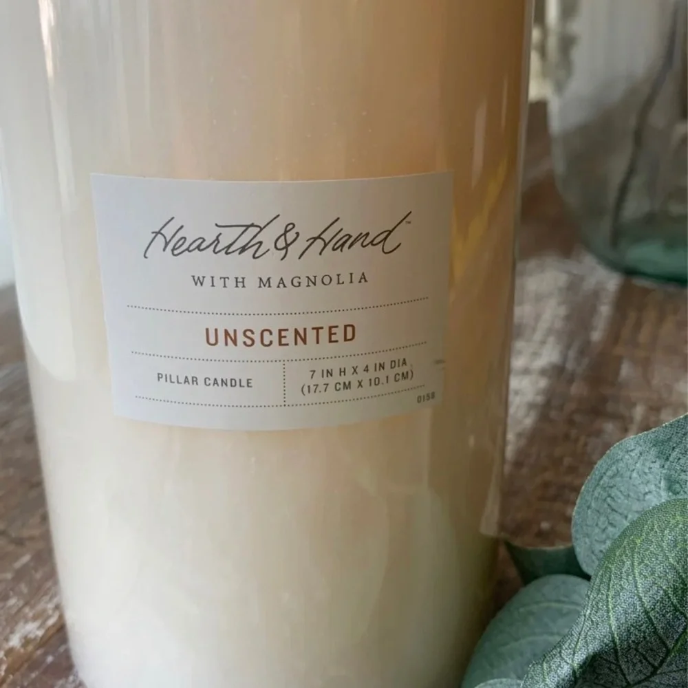 Hearth and Hand Pillar candle and stem NWT